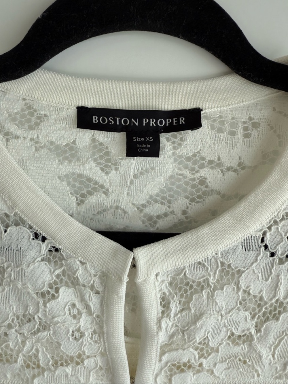 NWT Boston Proper Lace Sweater Cardigan Size XS - Picture 4 of 6